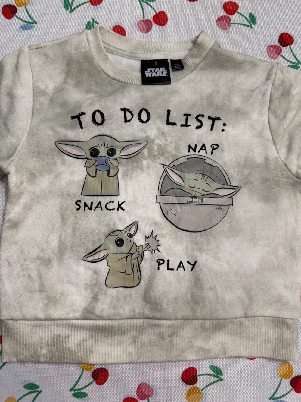 Star Wars The Child (Baby Yoda) Beige Kids Sweatshirt - To Do List